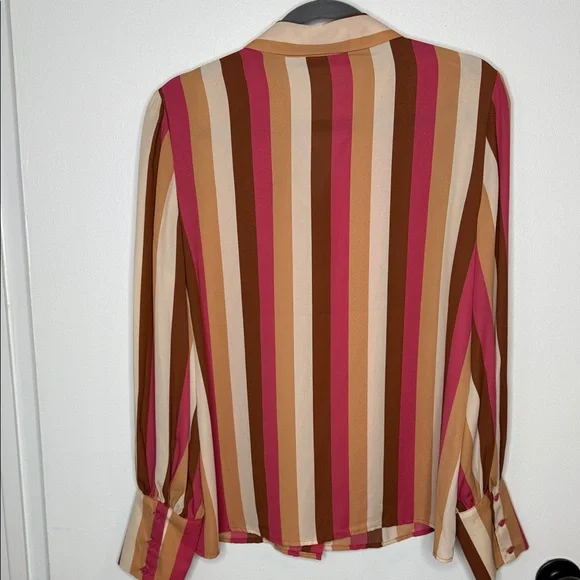 Eva Mendes for New York & Company Multicolor Striped Blouse - Picture 4 of 5